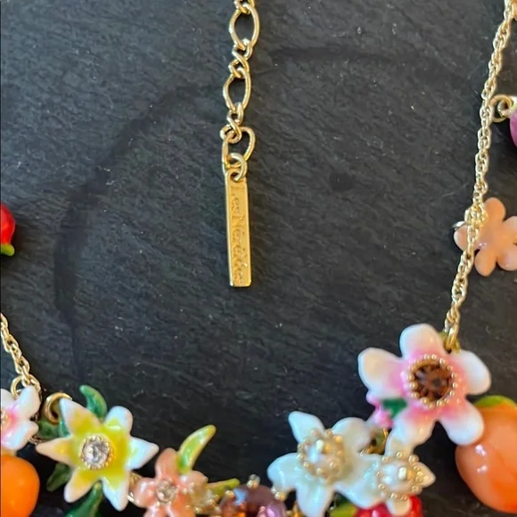 Les NEREIDES Floral and Fruit Charm Necklace in Gold - Picture 6 of 6